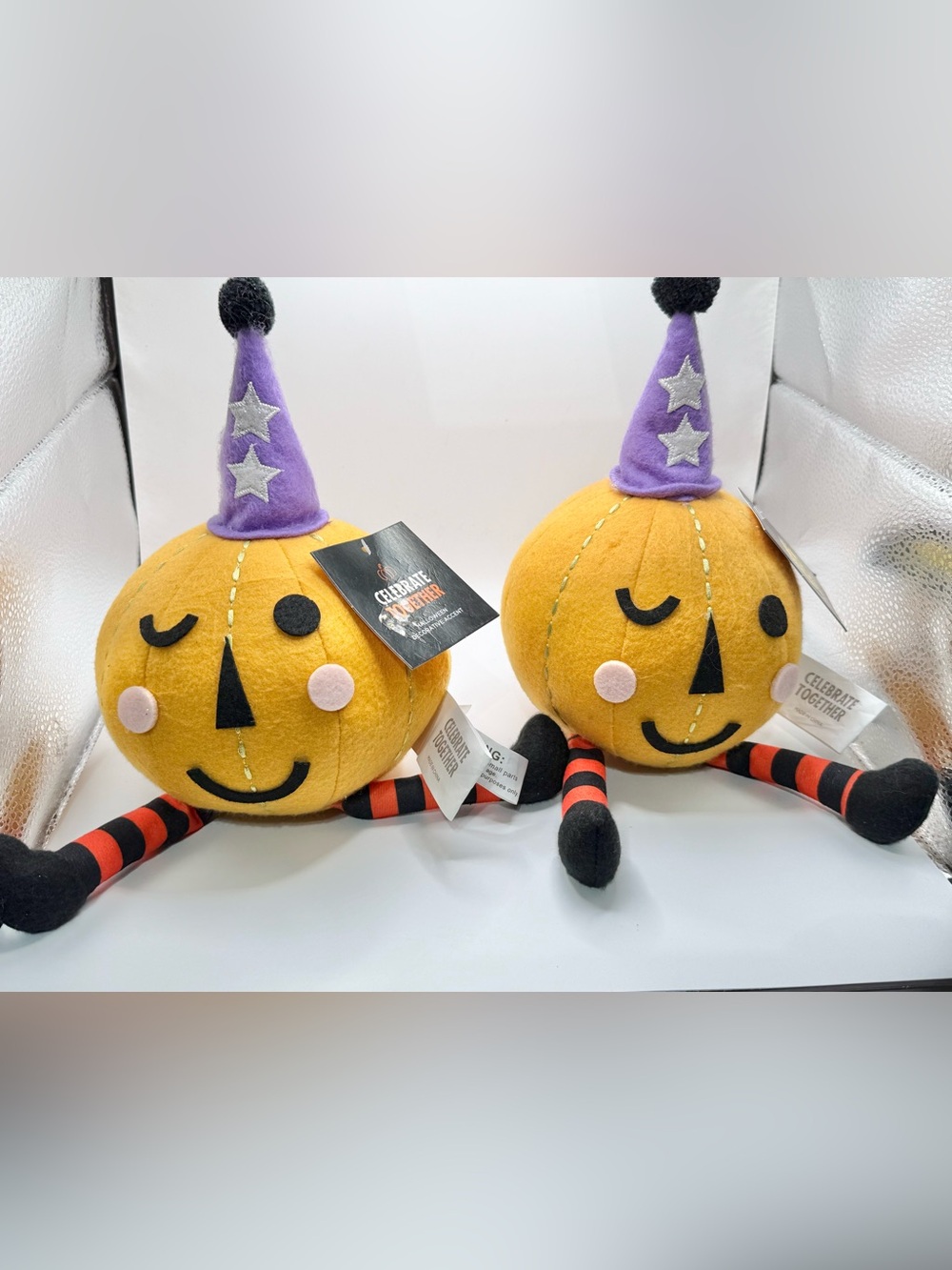 2 Celebrate Together™ Halloween Plush clown pumpkin Floor Decor